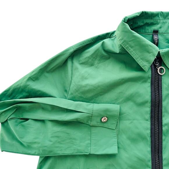IC Connie K Green Spring Coat Size Large Oversized Art To Wear Funky Bright USA - Picture 2 of 8